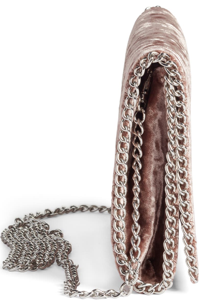 Chelsea28 Velvet & Chain Clutch, Alternate, color,