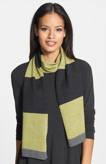 Eileen Fisher Colorblock Wool Scarf | Nordstrom