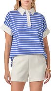 English Factory Stripe Polo Top