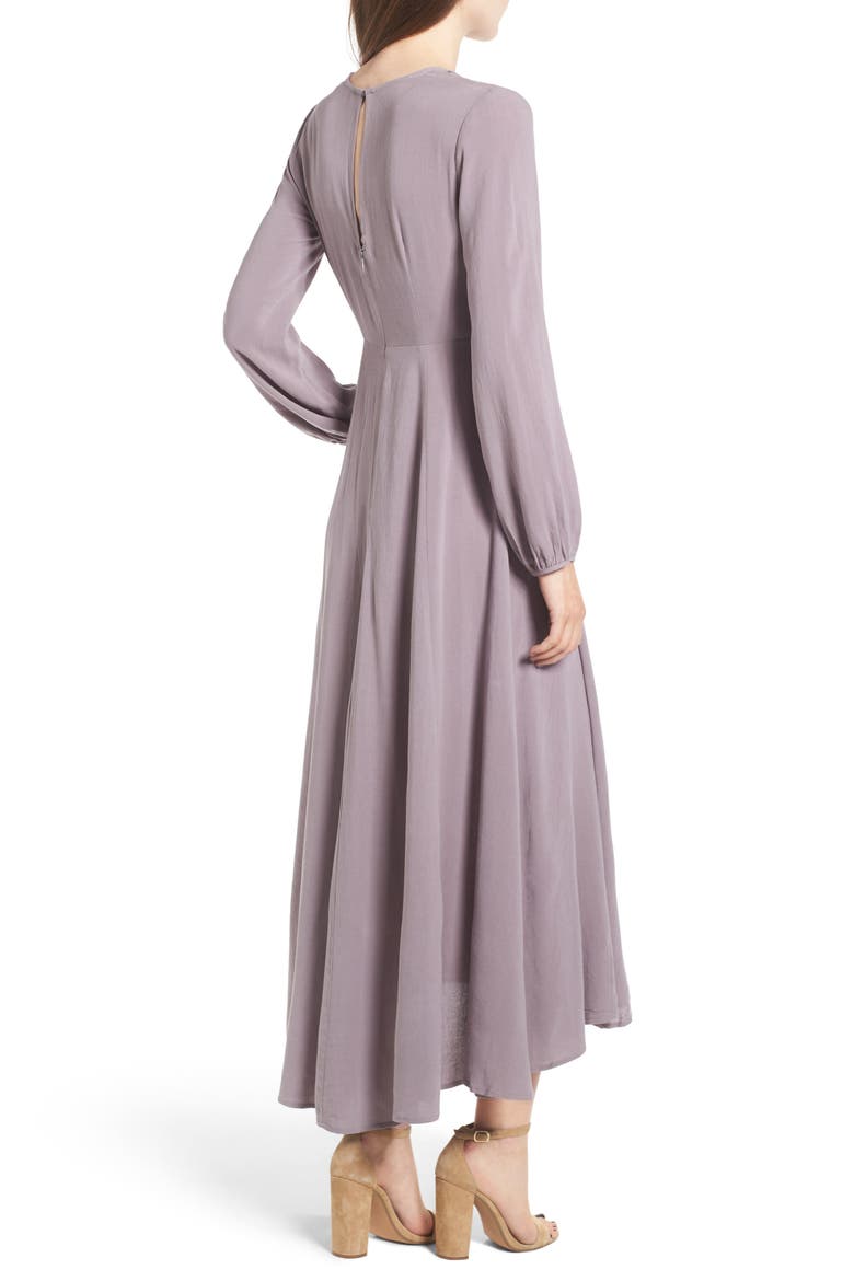 Front Tie Maxi Dress, Alternate, color, LILAC