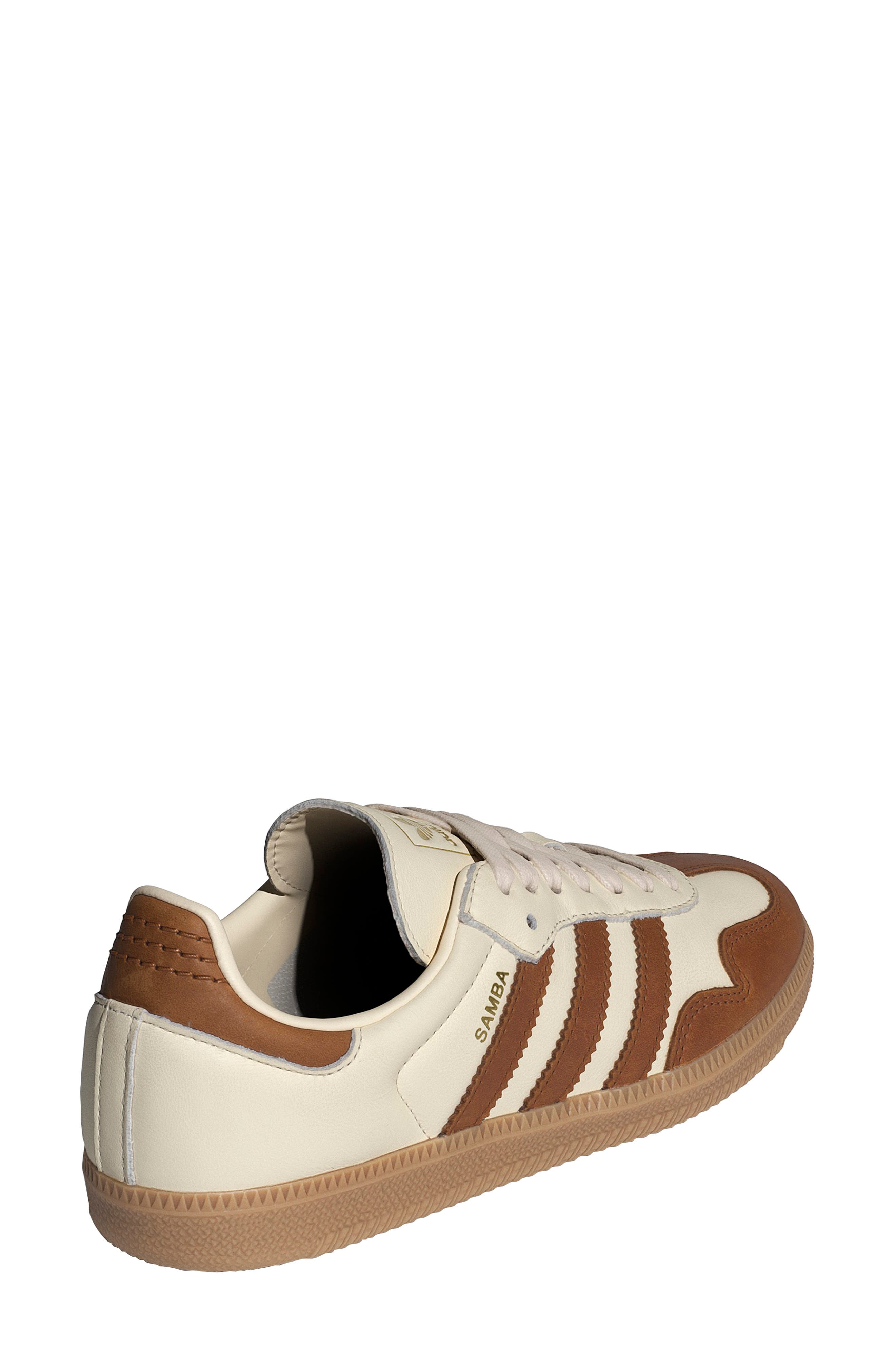 adidas Samba OG Sneaker, Alternate, color, Wonder White/ Bronze/ Gold