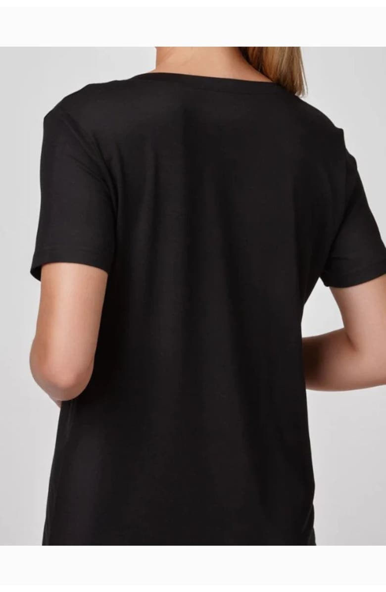 Forever & Always Alaia Deep V-neck Ultra Soft Modal T-shirt, Alternate, color, Black