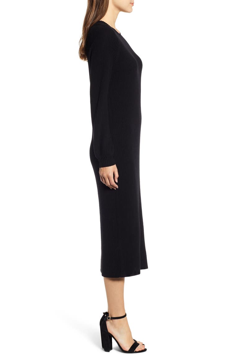 Quaid Knit Sweater Dress, Alternate, color, TRUE BLACK