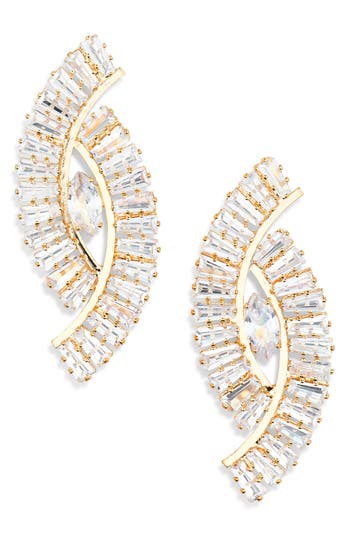 Tasha Crystal Statement Stud Earrings In Neutral