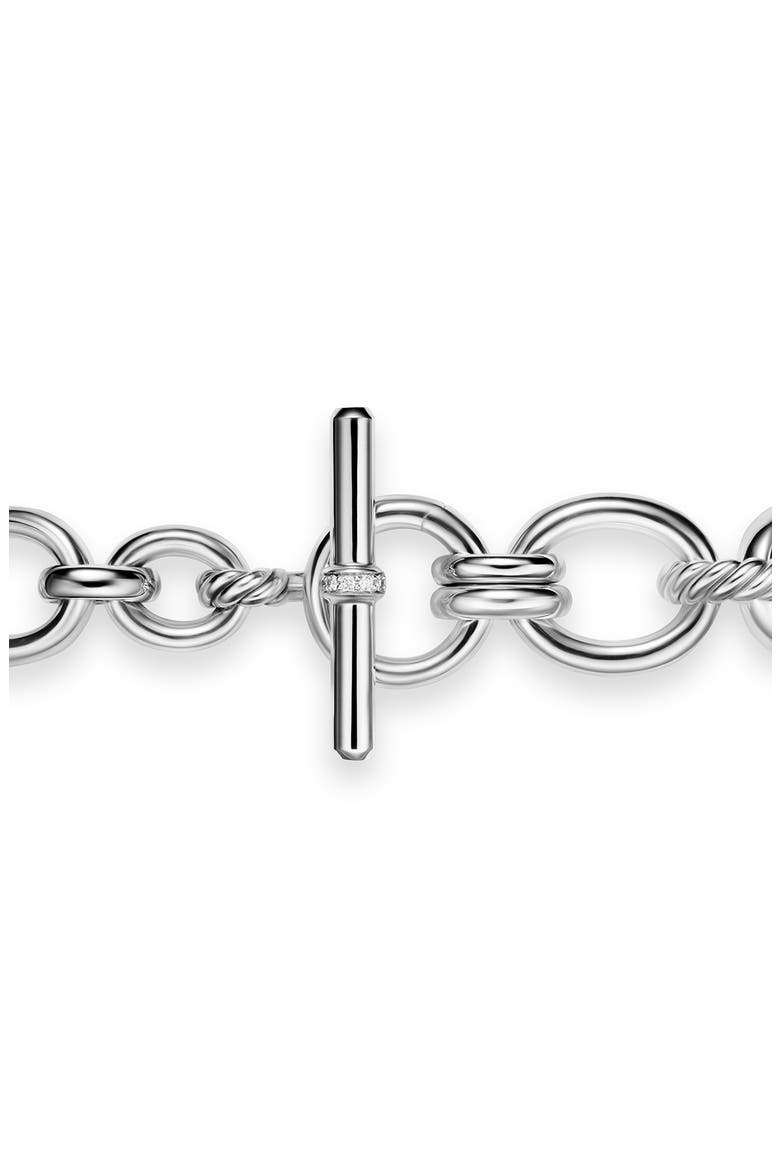 Mercer® Chain Bracelet in Sterling Silver with Diamonds, 8mm, Alternate, color, DIAMOND/ SILVER