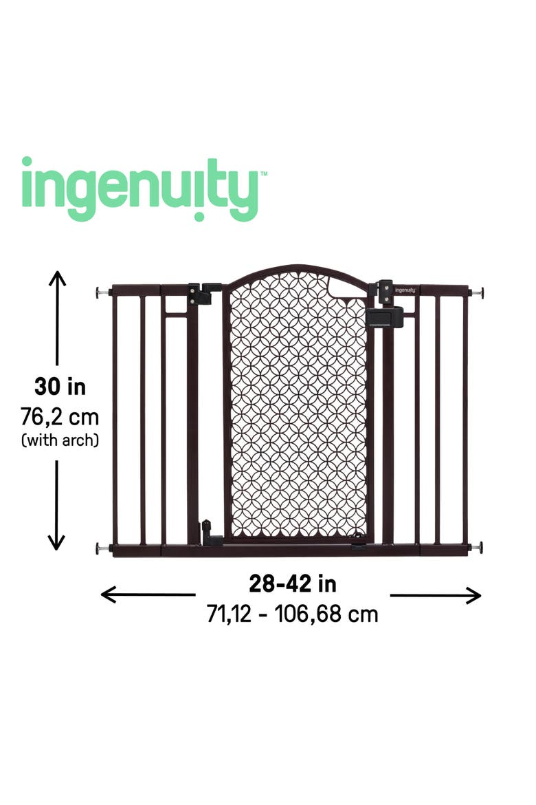 Doorway 42W Series Dog and Baby Gate, Alternate, color, BRONZE