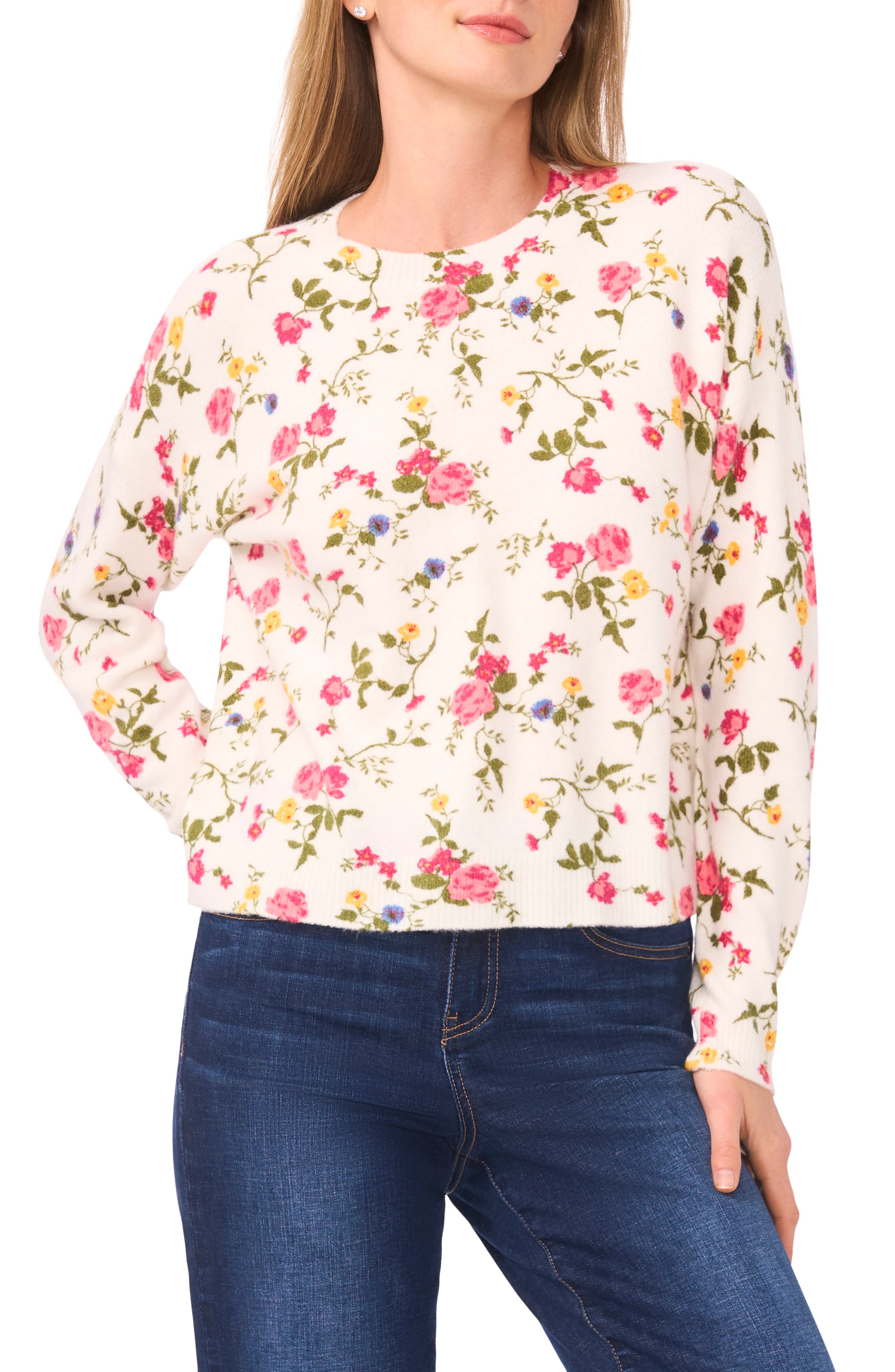 CeCe Floral Sweater
