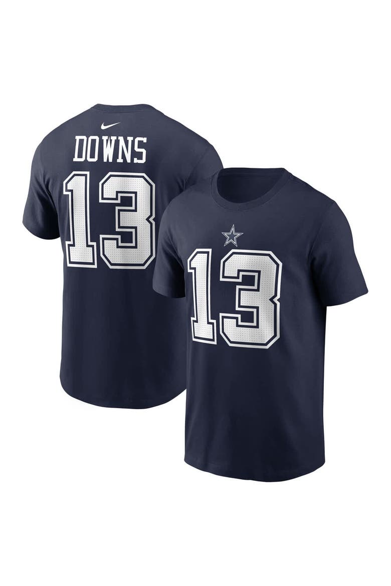 Men's Nike Caleb Downs Navy Dallas Cowboys Name & Number T-Shirt, Main, color, Navy