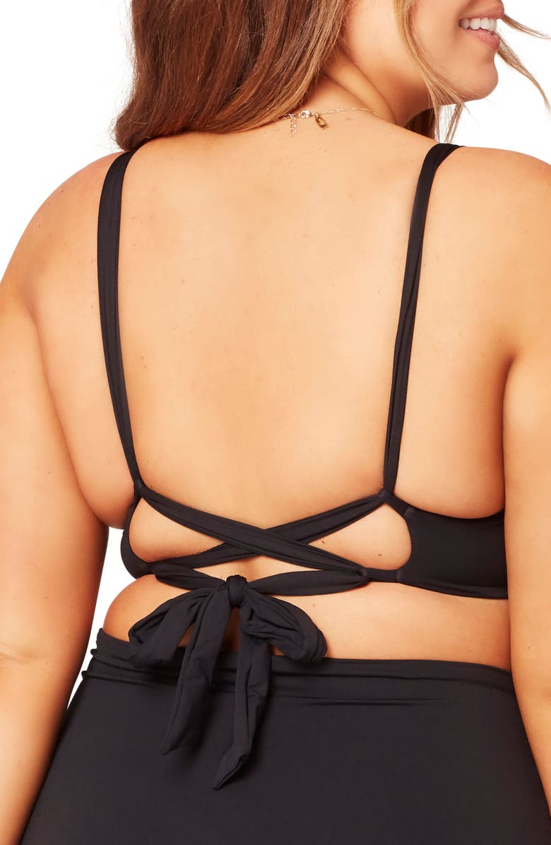 LSPACE L Space Camellia Underwire Bikini Top, Alternate, color, Black