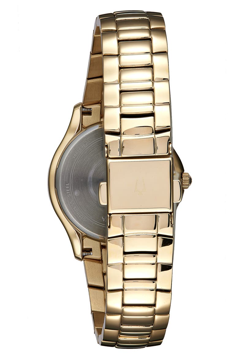 Swarovski Crystal Pavé Quartz Bracelet Watch, 32mm, Alternate, color, GOLD-TONE