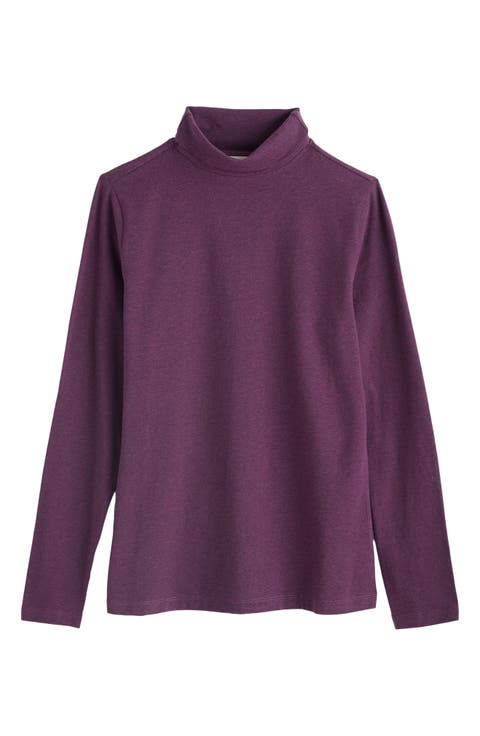 Landing Turtleneck Stretch Organic Cotton Top