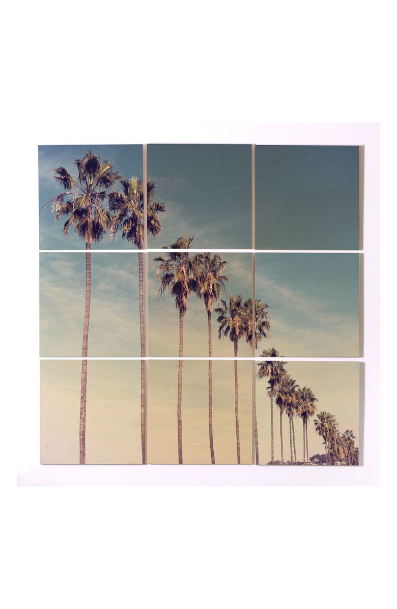 Deny Designs California Summer 9-Piece Wood Wall Mural, Main, color,