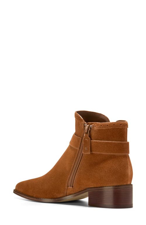 Cole Haan Norella Buckle Suede Boot In Brown