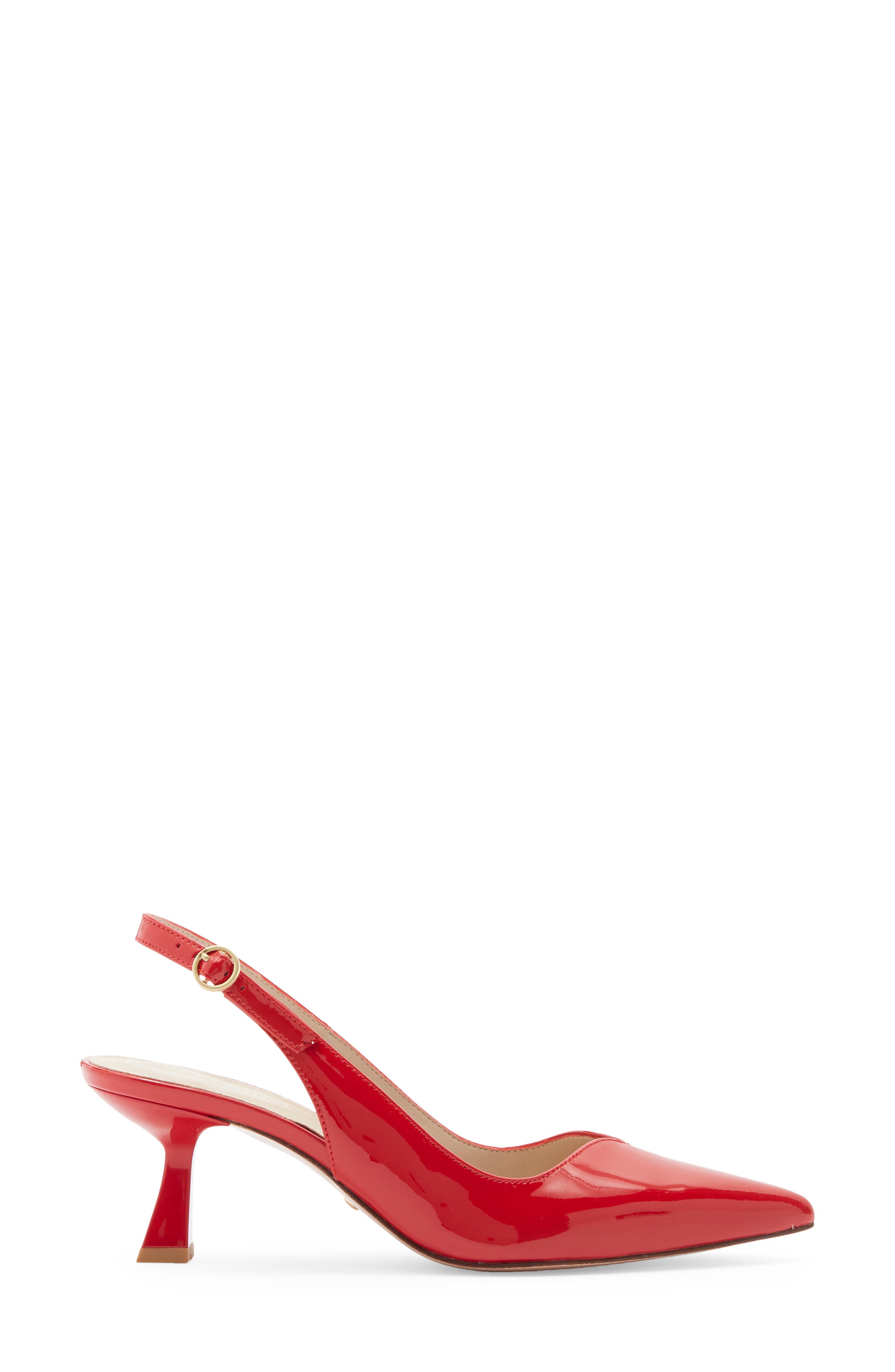 Pelle Moda Janah Slingback Pointed Toe Pump, Alternate, color, Red