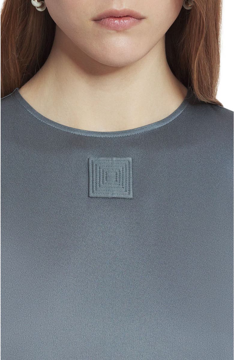 Lanvin Satin T-Shirt Dress, Alternate, color, Steel