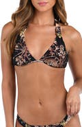 L'AGENCE Annabelle Jungle Triangle Bikini Top