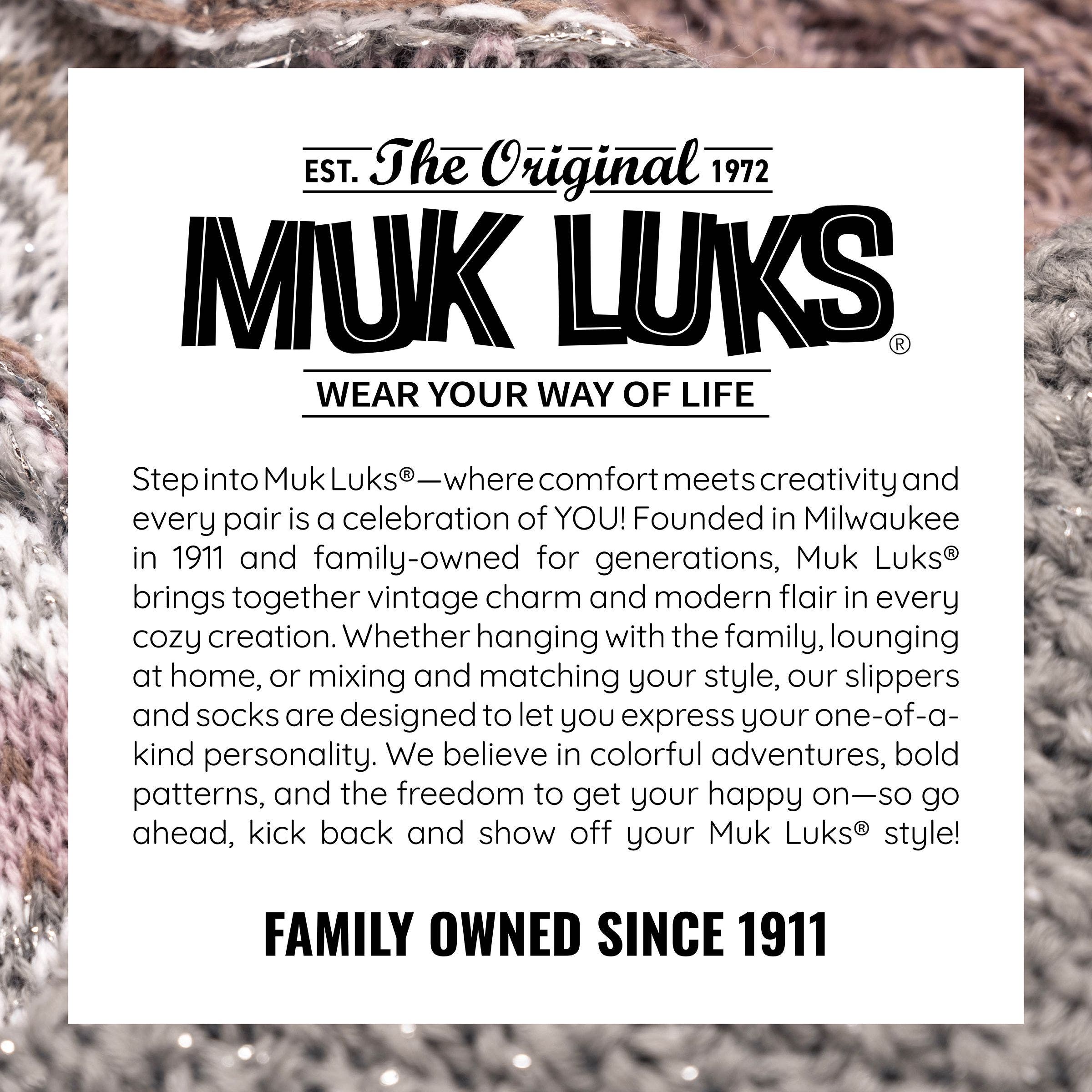 MUK LUKS 2 Pair Pack Cuffed Sweater Knit Ballerinas, Alternate, color, Black/Light Blue