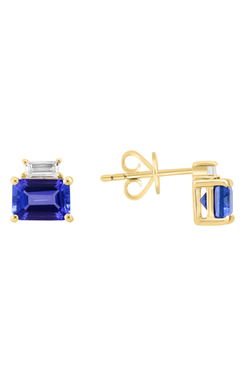 EFFY White Sapphire & Tanzanite Stud Earrings, Main, color, 