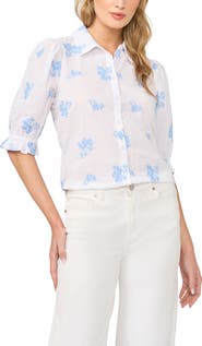 Halogen® Puff Sleeve Top