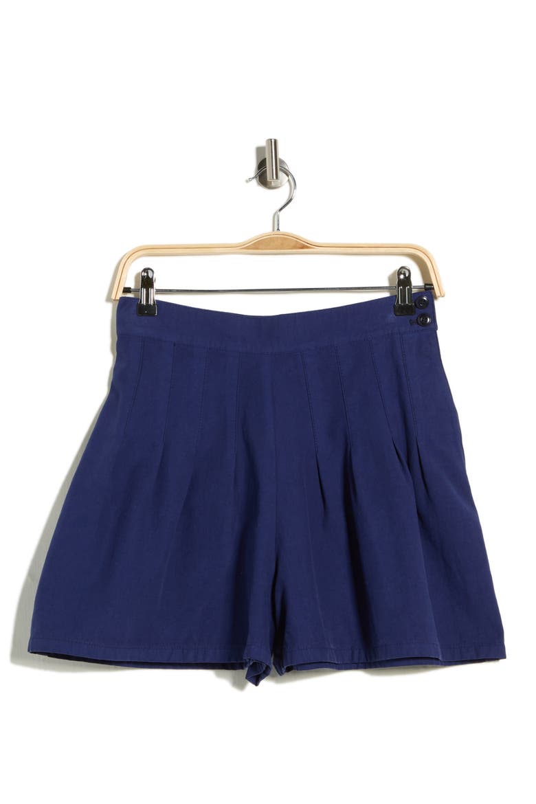 The Pleated Shorts, Alternate, color, FRENCH BLUE
