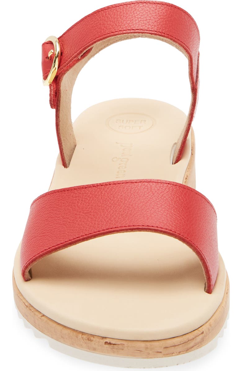 Paul Green Tippi Ankle Strap Platform Wedge Sandal, Alternate, color, Salsa Leather