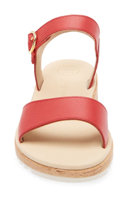 Paul Green Tippi Ankle Strap Platform Wedge Sandal In Salsa Leather