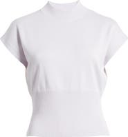 Open Edit Mock Neck Rib Sweater