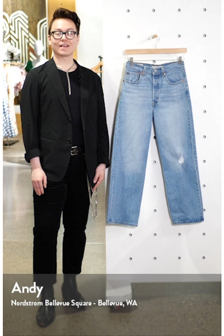 Levi's® Ribcage Super High Waist Ankle Straight Leg Jeans video
