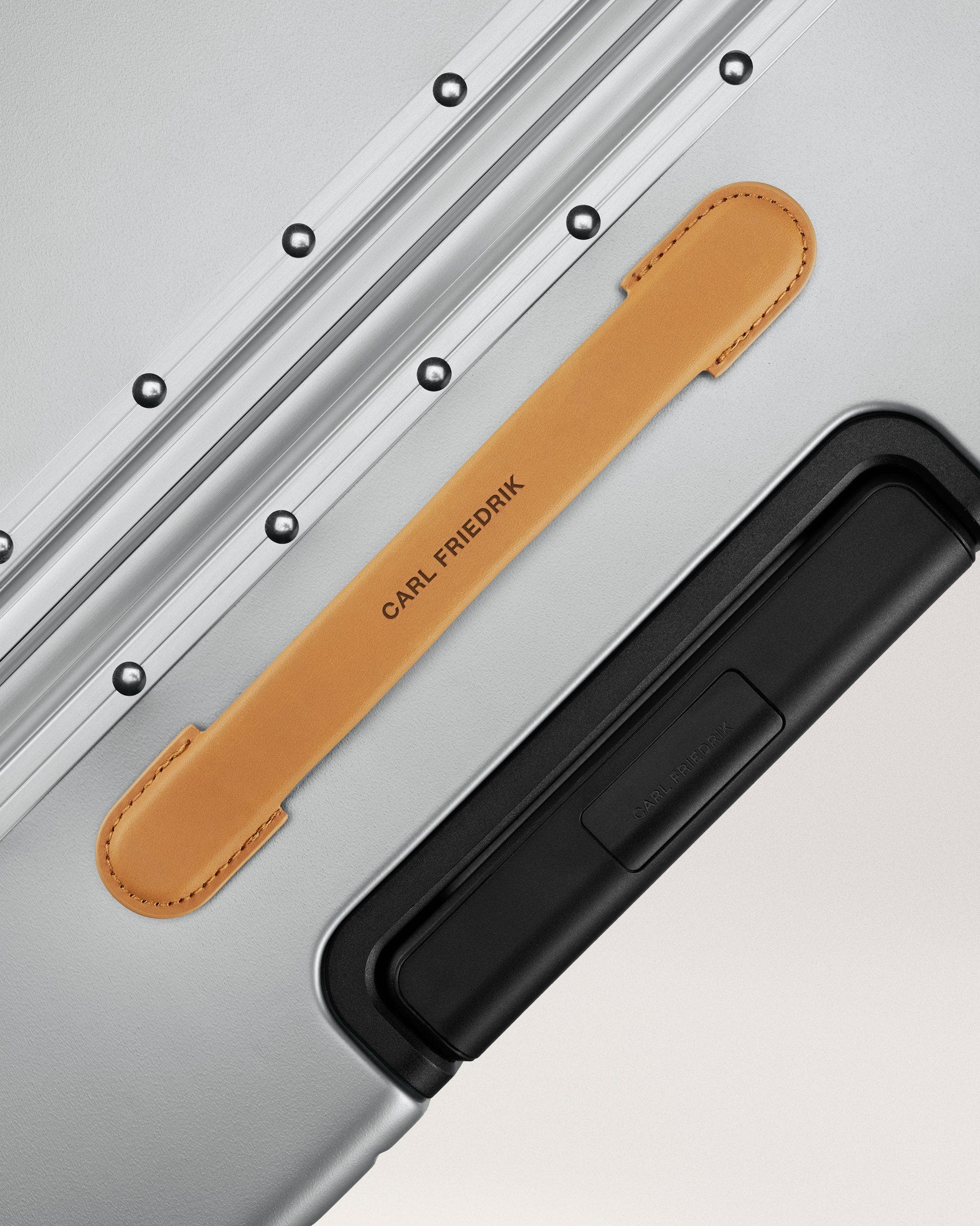 Carl Friedrik The Check-in Suitcase, Alternate, color, Arctic Grey / Tan