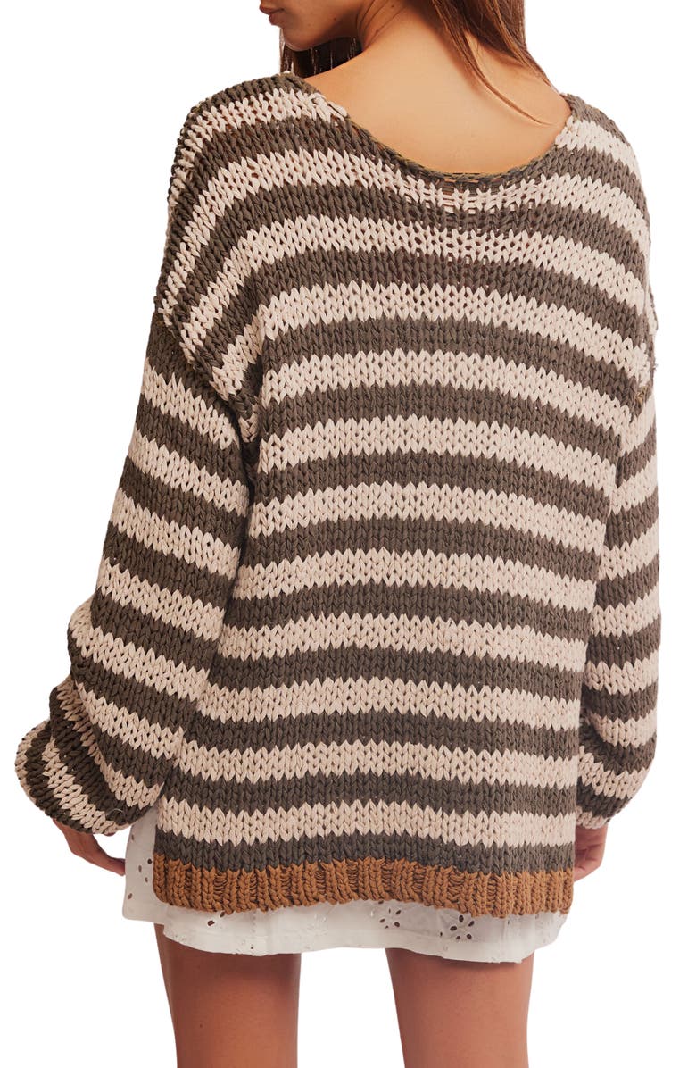 Free People Portland Stripe Cotton Sweater, Alternate, color, 