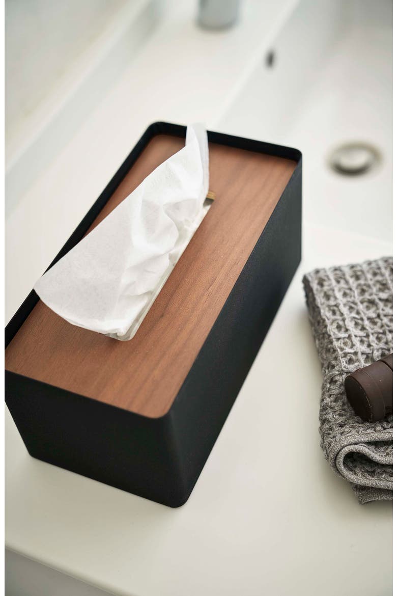 Standard Rectangular Tissue Box Case, Alternate, color, WALNUT