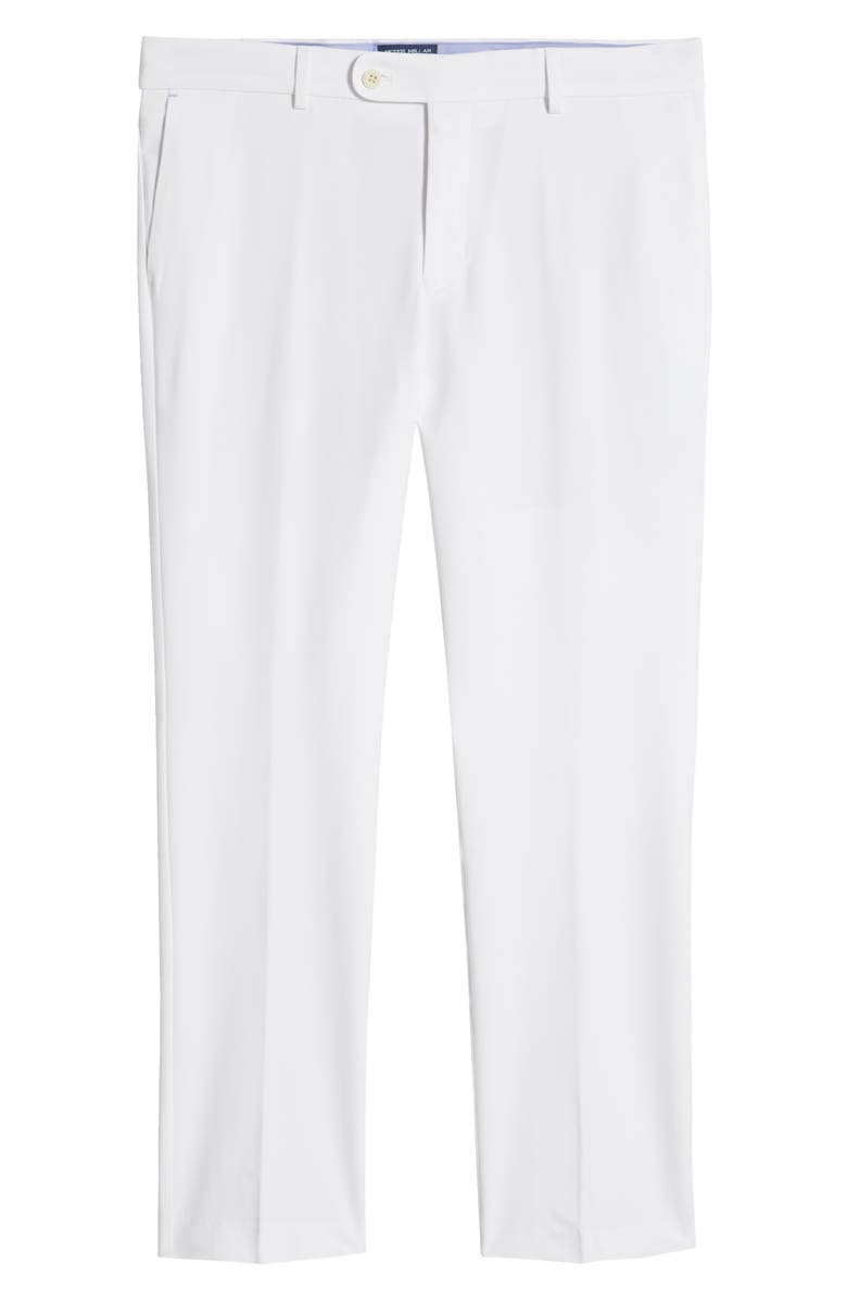 Peter Millar Crown Crafted Surge Performance Flat Front Trousers, Alternate, color, White