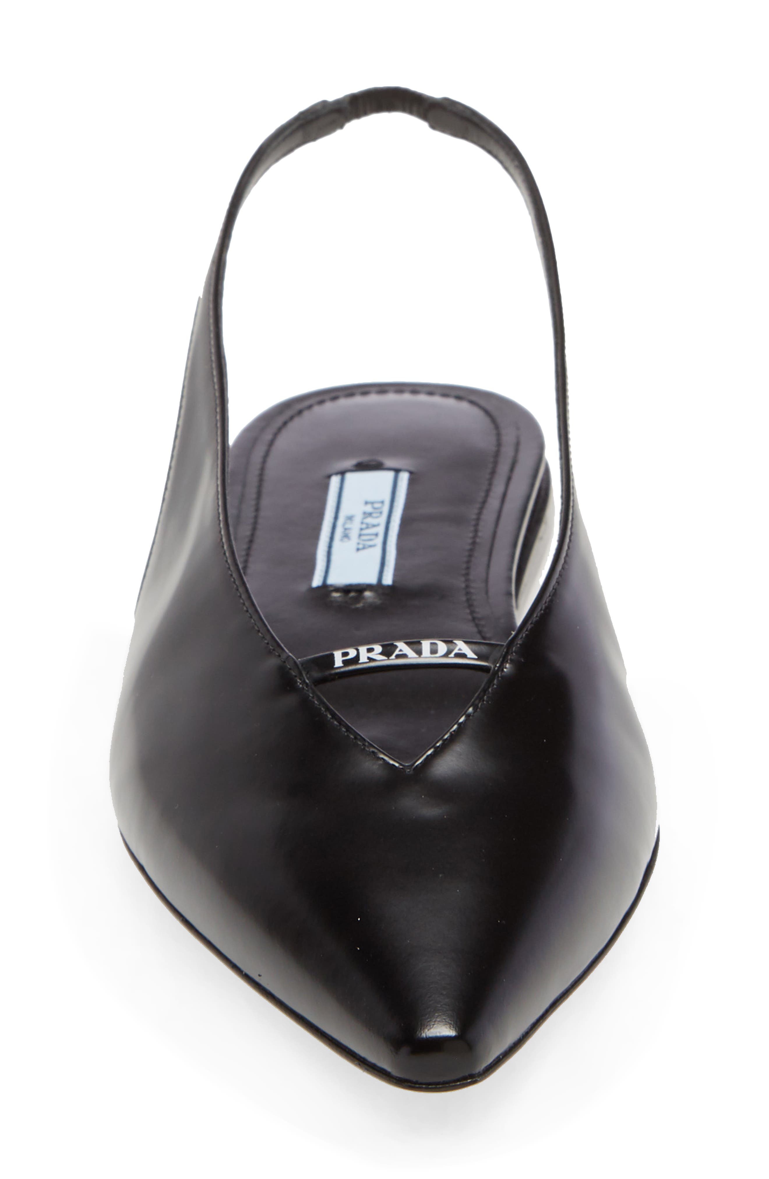 Prada Slingback Pointy Toe Flat, Alternate, color, 