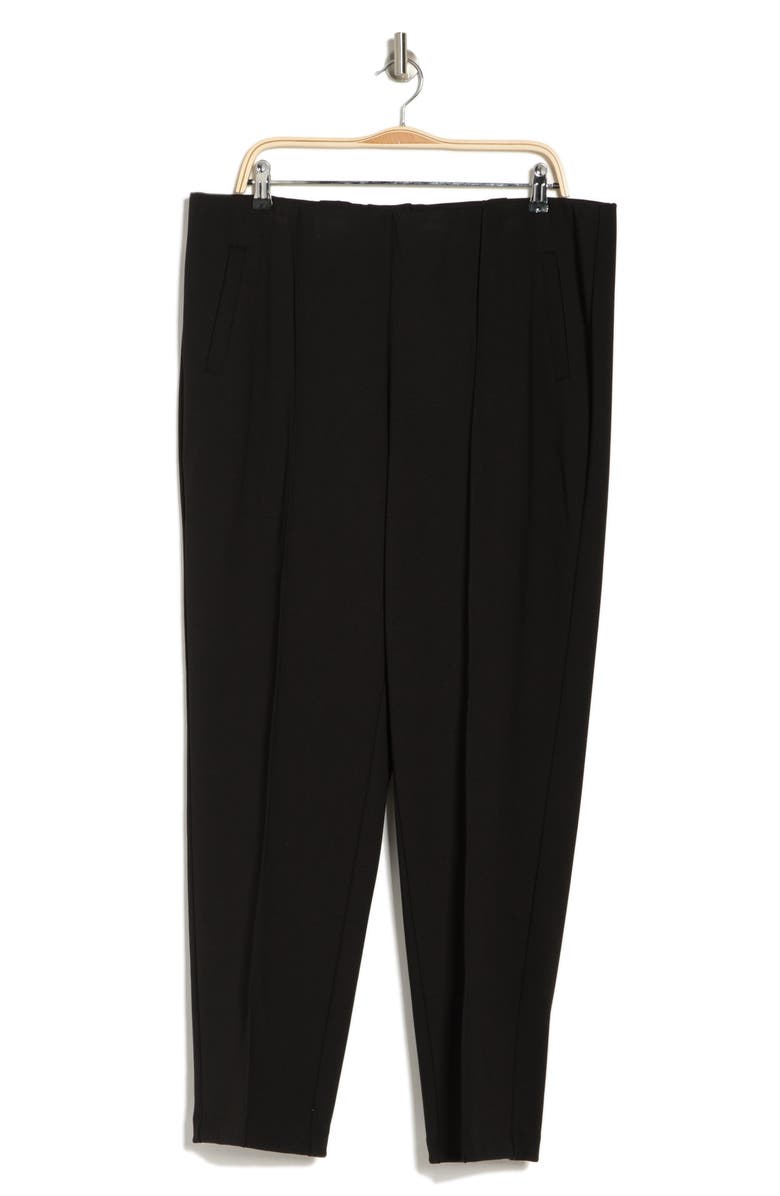RUBY RD Solid Pleated Ponte Pants, Alternate, color, 