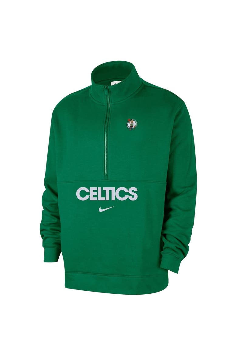 Men's Nike  Kelly Green Boston Celtics Courtside Club Half-Zip Pullover, Alternate, color, Kelly Green