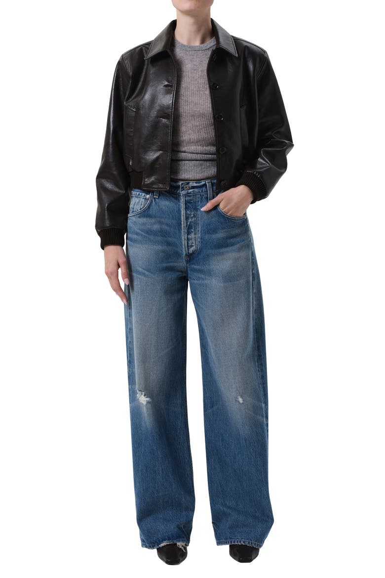 Lola Bomber Jacket, Alternate, color, BROWN