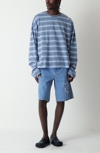 ショートパンツ MARNI Women Shorts  Burmudas PAMA0071S1U TC455STB61 BLUE Marni Flower Denim Shorts | Nordstrom