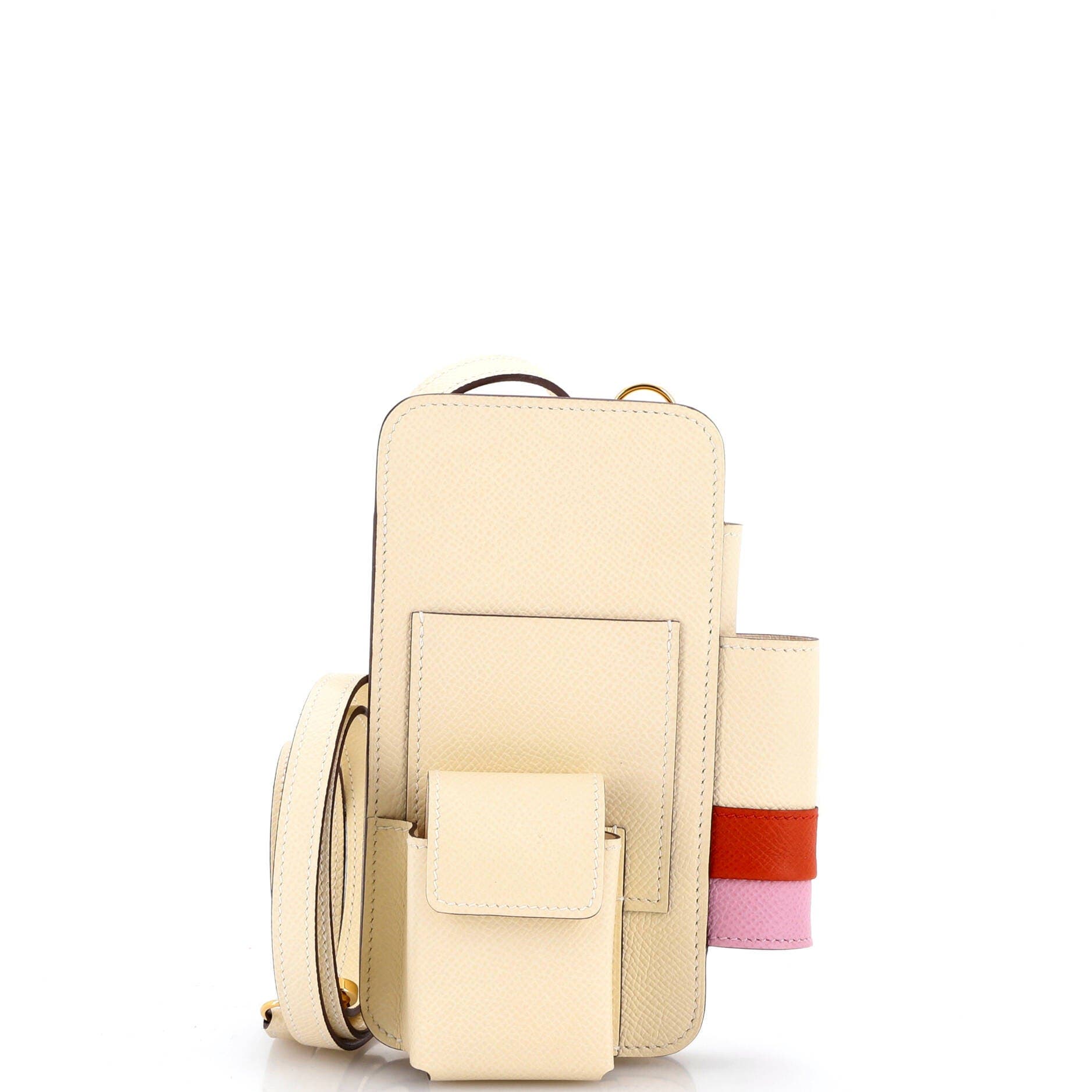Hermesway Phone Case Crossbody Bag Epsom, Main, color, White