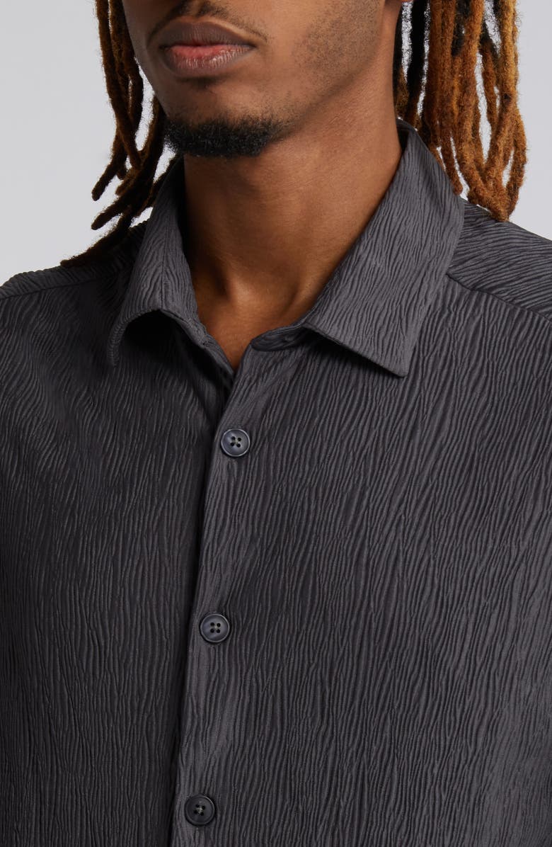 Topman Textured Button-Up Shirt, Alternate, color,