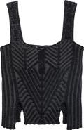 Paolina Russo Warrior Corset Mixed Stitch Merino Wool Sweater Tank