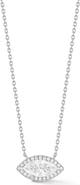 GLAZE JEWELRY Marquise Cut Moissanite Halo Pendant Necklace