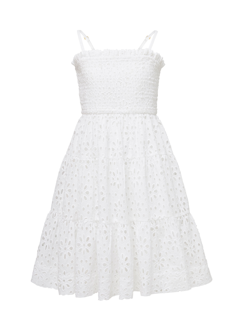 Lila Smocked Eyelet Tiered Dress (Toddler, Little Kids, Big Kid)