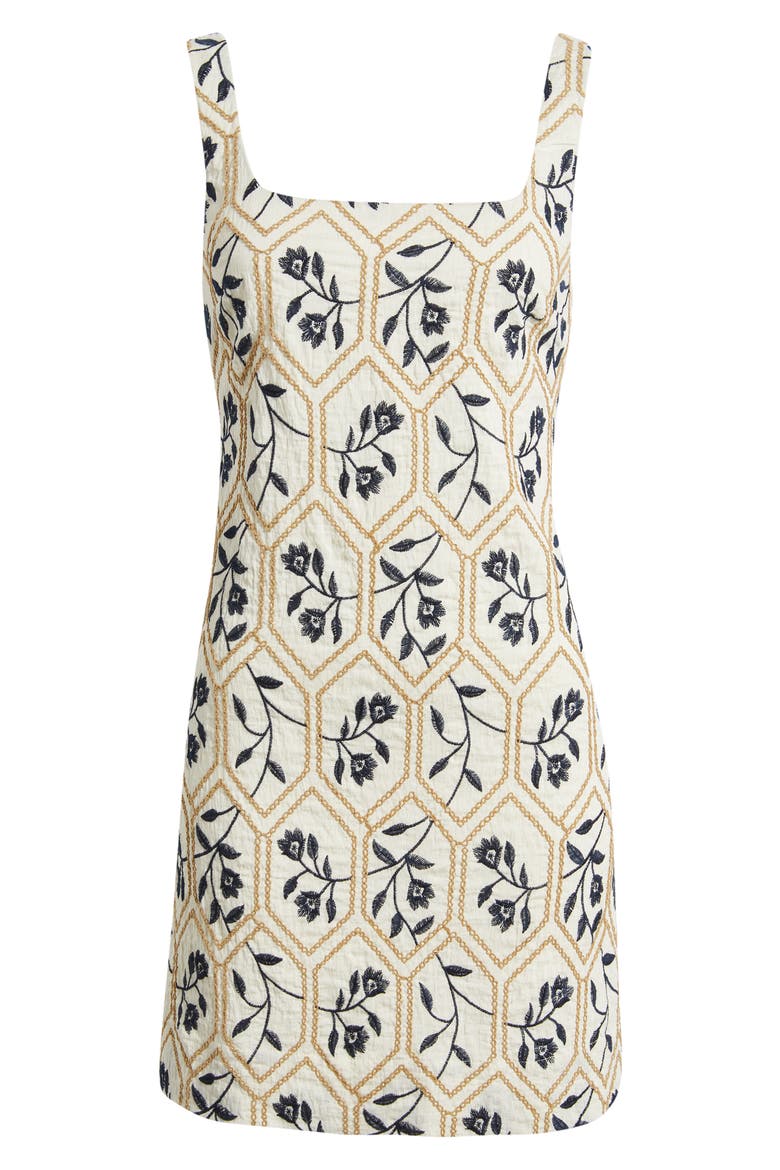 Embroidered Minidress, Alternate, color, CREAM MULTI