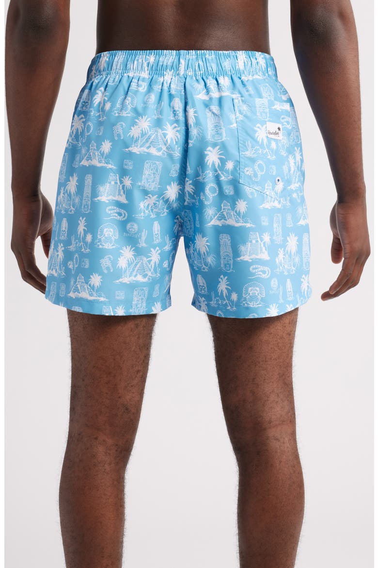 Printed Swim Trunks, Alternate, color, BLUE
