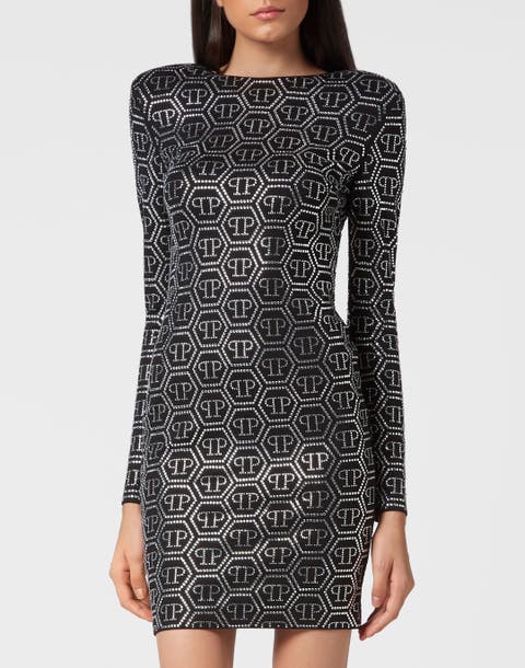 Mini Dress Ls Monogram Women