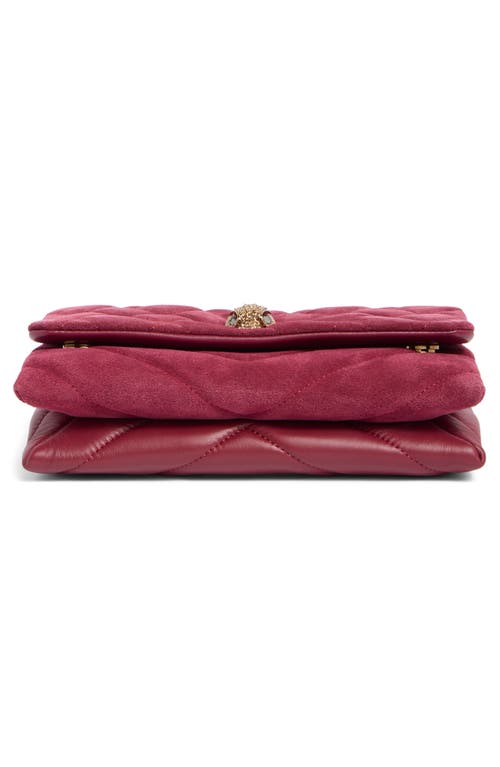 Kurt Geiger London Kensington Duet Quilted Leather Crossbody Bag In Dark Red