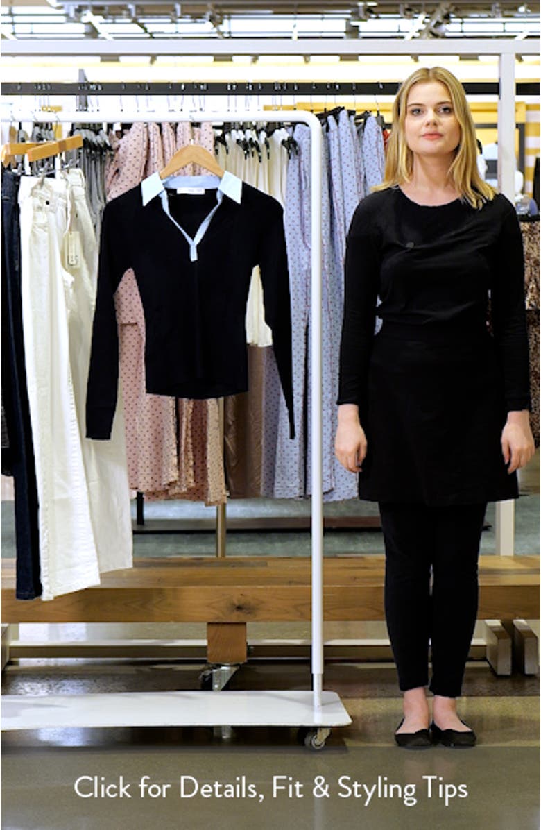 Mixed Media Collar Sweater, sales video thumbnail