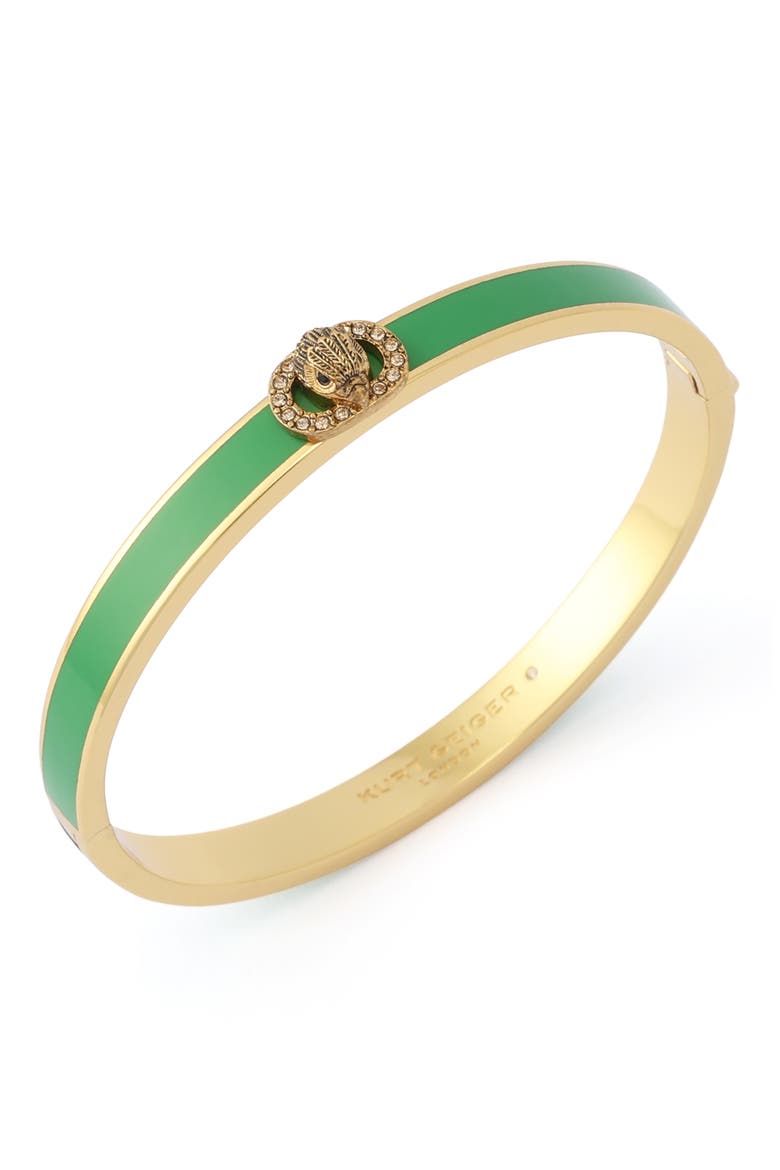 Chelsea Enamel Hinged Bangle, Alternate, color, GREEN