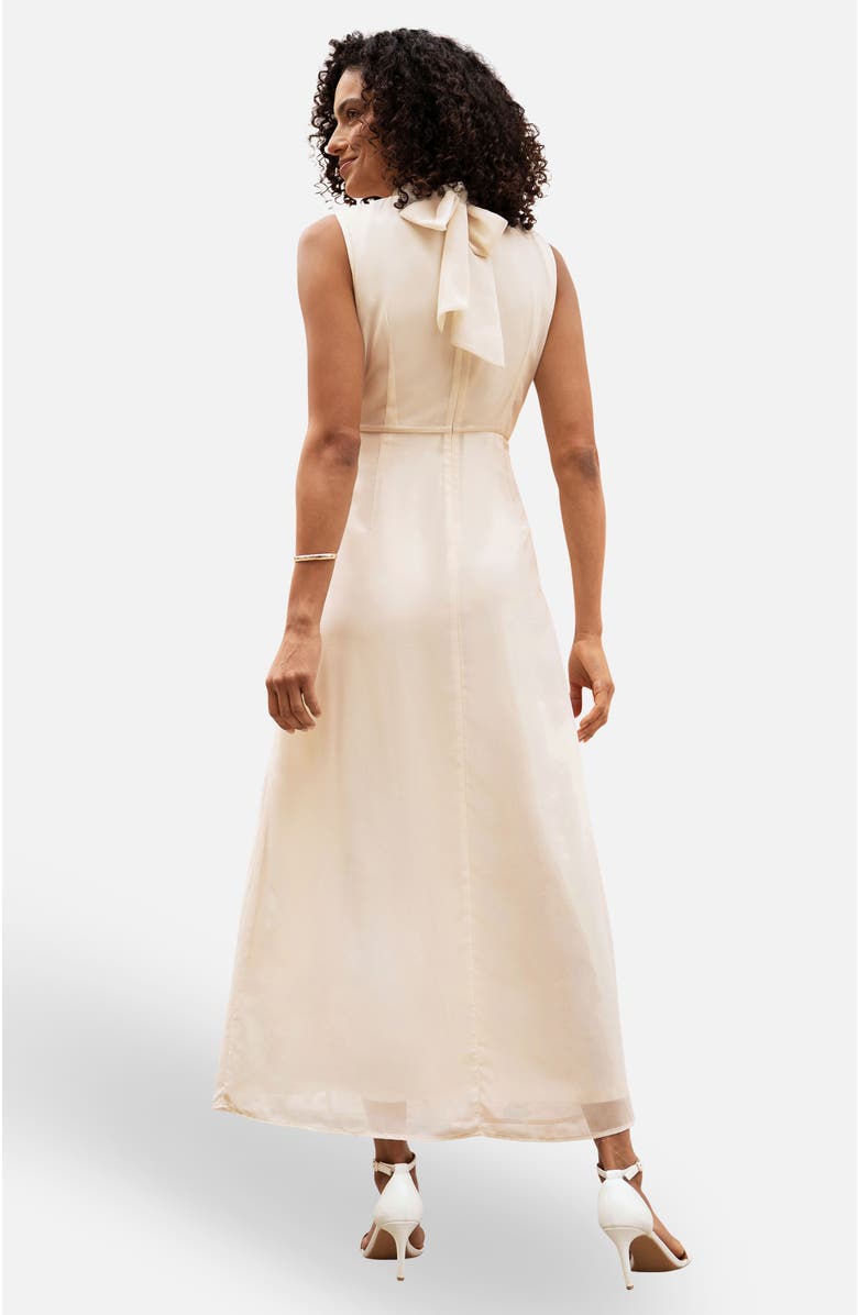 Yumi Flower High Neck Maxi Dress, Alternate, color, Ivory