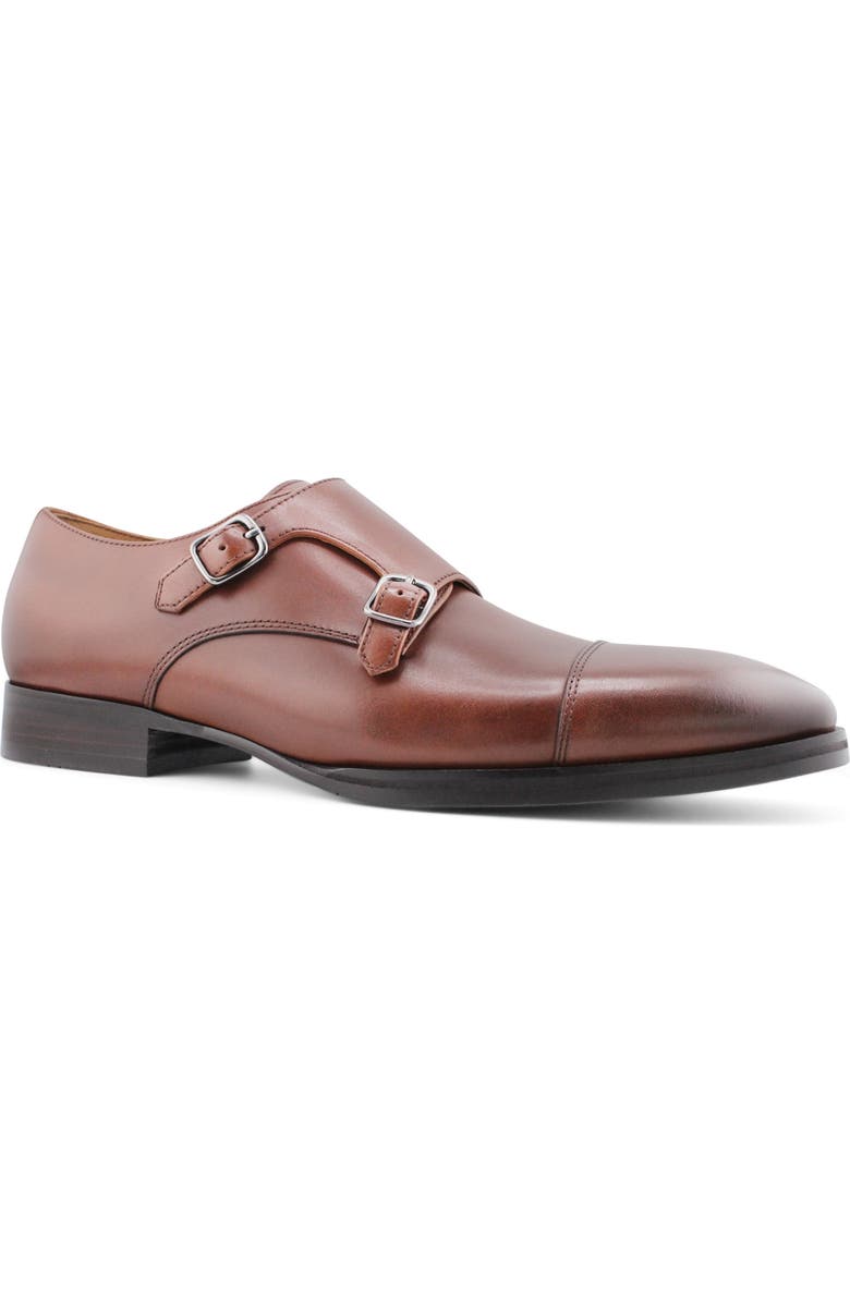 Gordon Rush Brayden Double Monk Strap Shoe, Main, color, Brandy